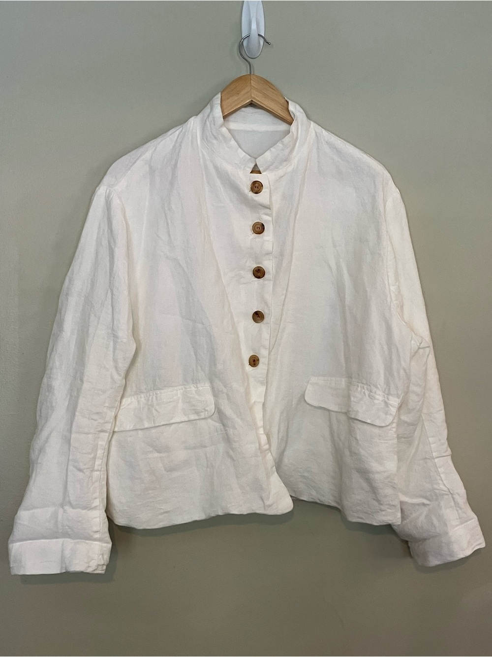 H+ Hannoh Wessel White Button Up Blazer Jacket